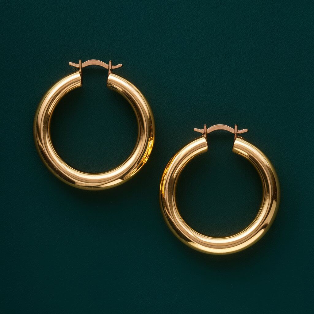 Golden Hoop Earrings